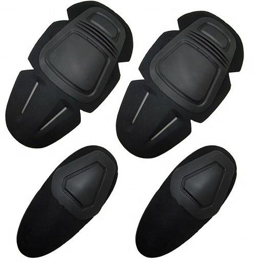 Aplicable Personas Adultas Fronjas negras flexibles de rodilla y codo para entrenamiento al aire libre