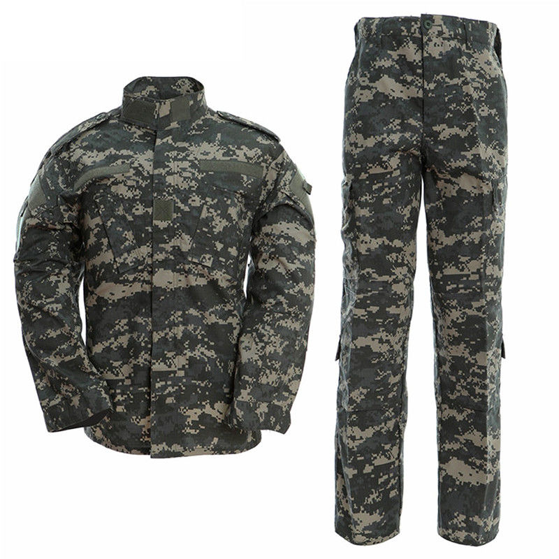 S-XXXL Excursiones al aire libre Trabajo de entrenamiento Traje de manga larga Camisas pantalones ACU Hombres Uniforme de Camuflaje