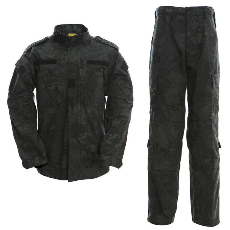 Traje de entrenamiento de trabajo de camuflaje masculino de poliéster/algodón personalizable para senderismo al aire libre