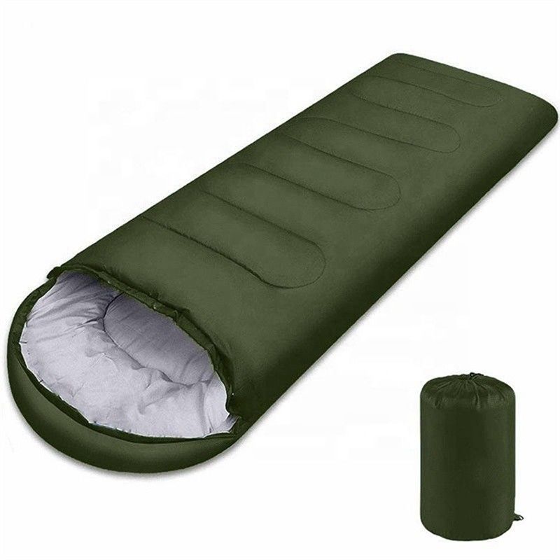 Acampada al aire libre Esenciales colores personalizados impermeable Saco de dormir grande con algodón caliente