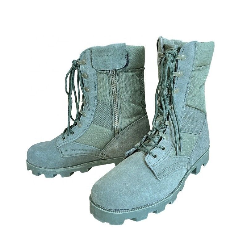 Botas de entrenamiento de piel de vaca azul y caucho para hombres Confortables zapatos de longitud del tobillo