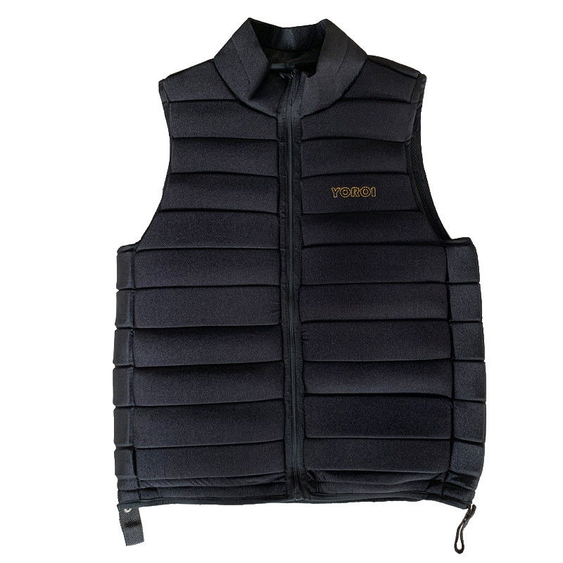 Vestido de caballo negro certificado para jinetes ligero y resistente a los impactos