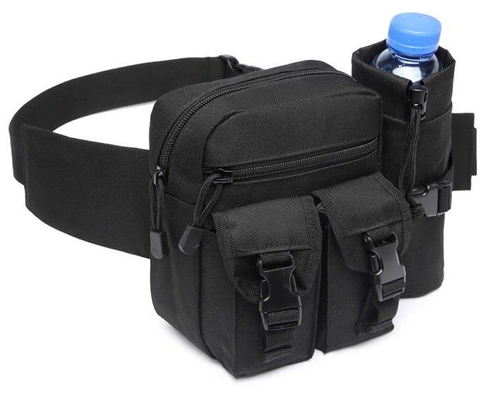 Mochila de cintura impermeable Bolsa de botella de agua para acampar y ocio al aire libre 19*14*9cm