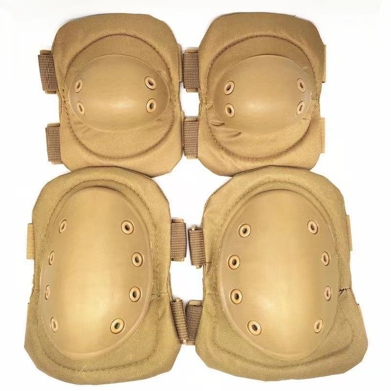 Pads de codo y rodilla negros para protección en actividades al aire libre