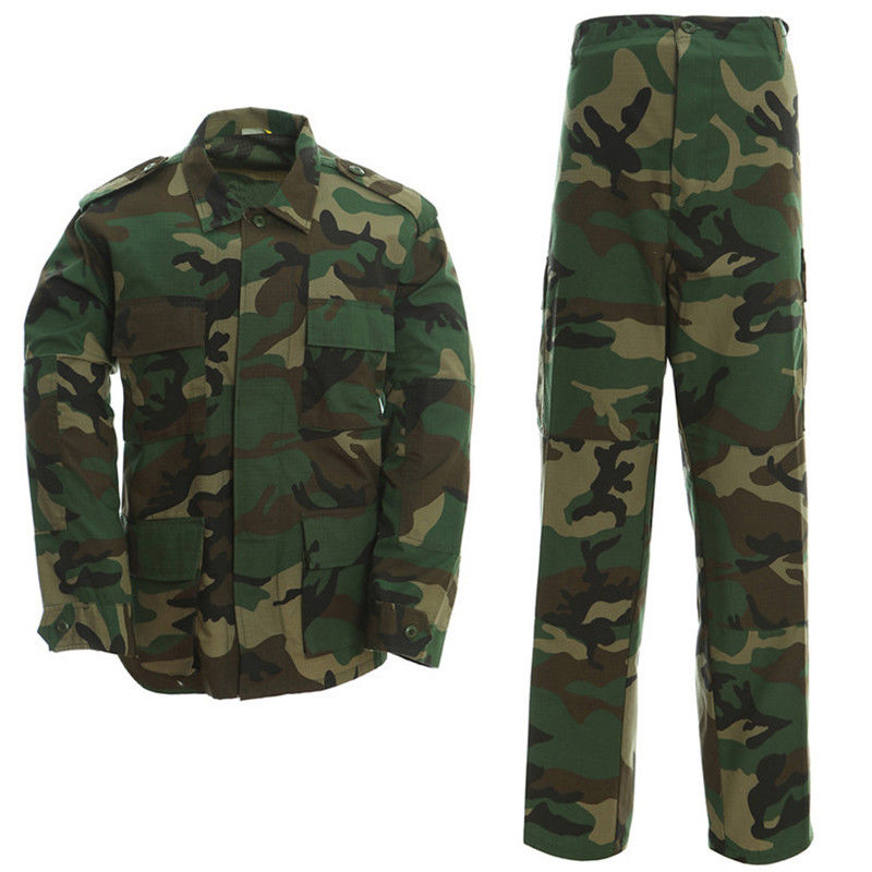 Camisas de desierto BDU personalizadas para entrenamiento al aire libre en material mezcla de poliéster y algodón