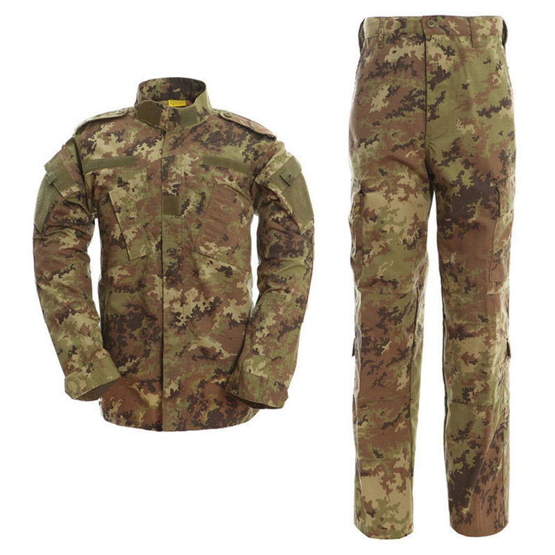ACU Hombres Camuflaje Uniforme de excursión al aire libre Trabajo de entrenamiento pantalones camisas de manga larga pantalones