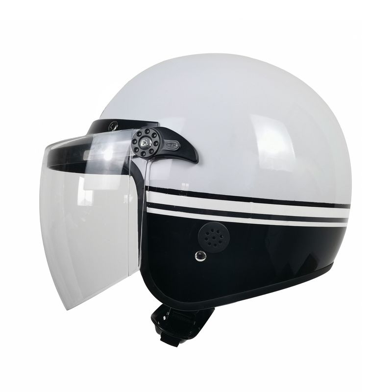 Casco de motocicleta retro para protección de la cabeza blanco y personalizable XL