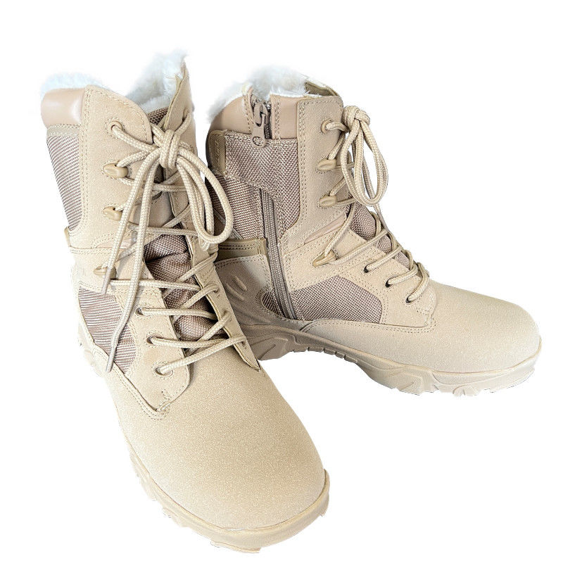 Botas de cuero genuino con suela media y top alto perfectas para actividades al aire libre en invierno y otoño