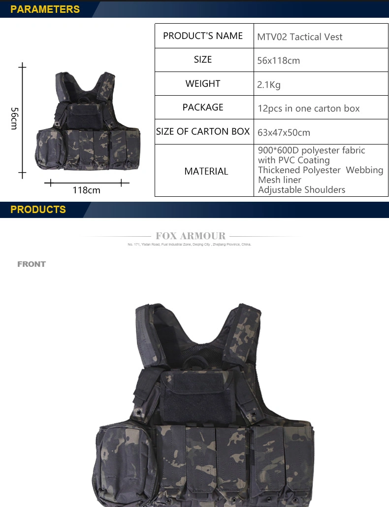 MT02 chaleco profesional chaleco táctico a prueba de balas militar 3