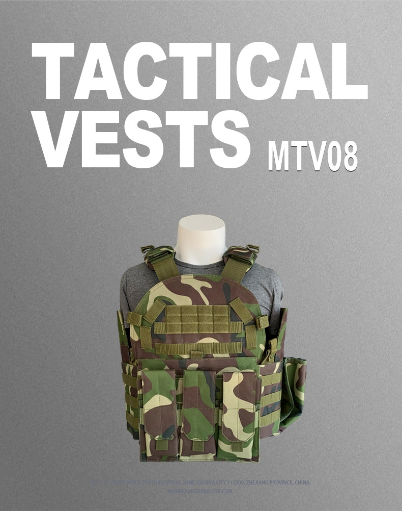 MTV08 Camuflaje chaleco táctico transpirable con sistema Molle 0