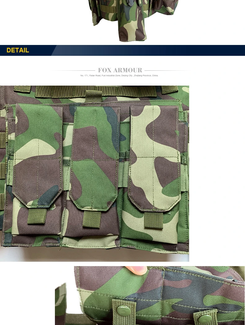 MTV08 Camuflaje chaleco táctico transpirable con sistema Molle 4